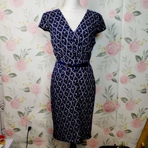 ModCloth Liza Luxe Dress-Navy slip on